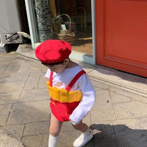 Newborn Baby Clothes French Fries Cosplay Halloween Clothes Christmas Boys Rompers Kids Costume For Girl Thanksgiving 9 12 Month