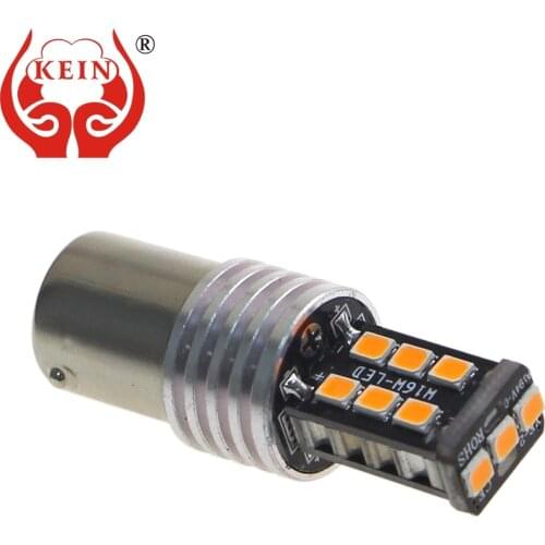 KEIN 2PCS 15SMD 6000k P21w 1156 ba15s Reverse Rear Lamp 1157 bay15d P21/5W LED car Brake Lights Signal Bulb 12V red yellow white
