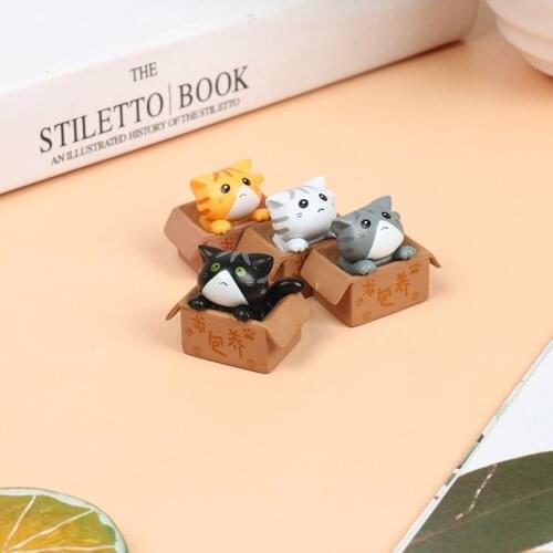 1PC Cute Mini Cat Ornament Garden kitten Ornament Gift For Kids Children Baby Room Decoration Toy Miniature Figurines Home Decor