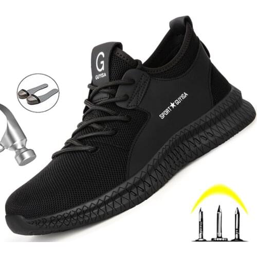 Vogue Nice Safety Shoes Men Puncture-Proof Work Boots Steel Toe Shoes Boots Indestructible Work Shoes Sneakers Male Safety Boots