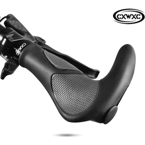 MTB Grips Bicycle Rubber Bike Handlebar Grip Bar End Cap Cycling Mountain Bike Grips Ergonomic Bicycle Handle Grips Plug Lock On