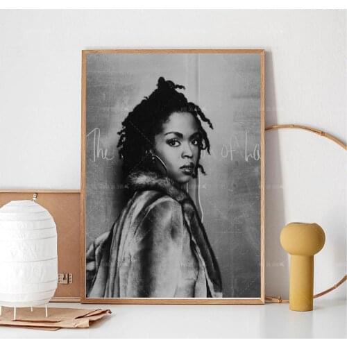 Canvas Painting Wall art With Frame Aesthetic Poster Lauryn Hill Wall Art Print for Living Room Home Decor Minimalism Bedroom