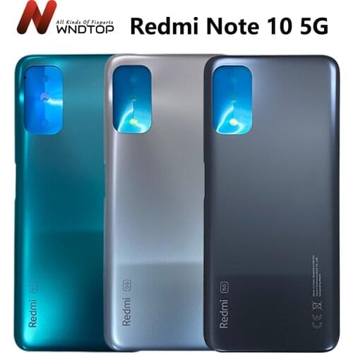 NEW For Xiaomi Redmi Note 10 5G Battery Cover Back Glass Panel Note10S Rear Housing Case For M2103K19G Battery Cover Door