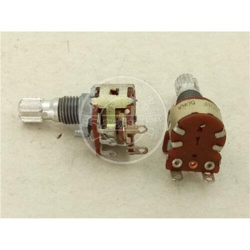 Original new 100% 128 Type single potentiometer with switch A50K long 15MM plum blossom shaft