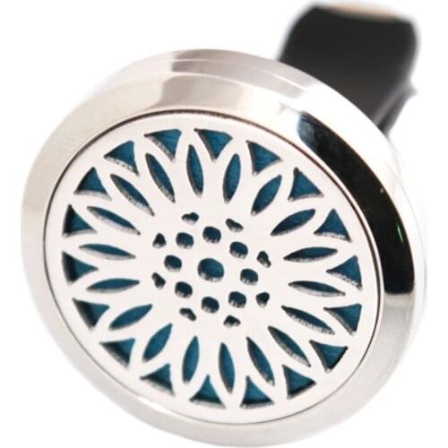 Sunflower 30mm Diffuser 316 Stainless Steel Car Aroma Locket Essential Oil Car Diffuser Locket Free 50Pcs Pads
