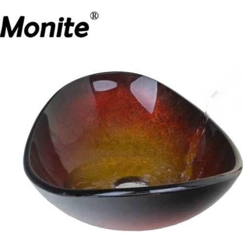 Ingot Shape Basin Sink Tempered Glass Vessel Vanity Bathroom Washbasin Bar pia bacia Luxury Bath Basin Ship