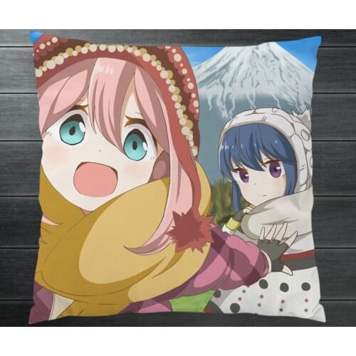 Laid-Back Camp Yuru Camp Nadeshiko Kagamihara Rin Shima Two Sides Pillowcase Fanart Pillow Cushion Case Cover Cosplay Gift P11