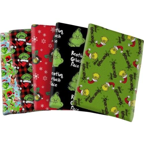 Christmas Cartoon Character Polyester Cotton Fabric Printed Fabric For Patches Dress Home Textile DIY Crafts 50*145CM