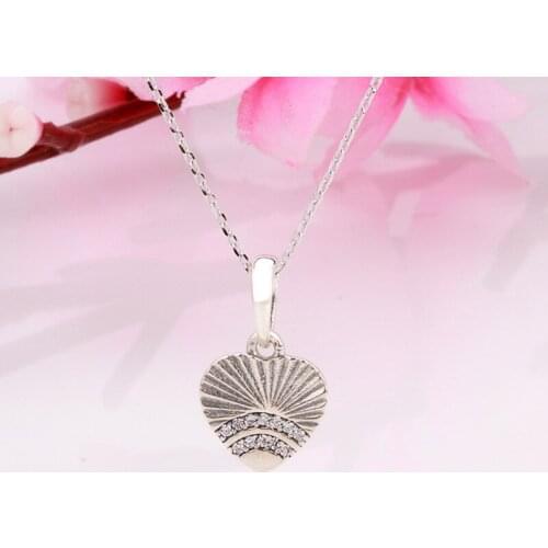 DoDoFly 925 Silver Pendant New Heart-shaped Diamond String Decoration Diy Bracelet Accessories