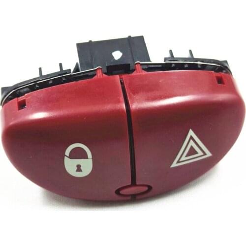 Dark Red Hazard Warning Flash Switch Button Emergency Switch 20072010BJKG 96403778 For Peugeot 206 For Citroen C2