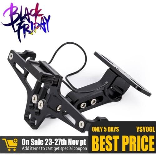 Universal Motorcycle Rear License Plate Mount Holder Turn Signal Light for Honda Kawasaki Z750 R3 R6 Mt07 Mt10 Motorbike Parts