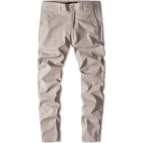 2021 Spring Autumn Men Slim Trousers Fashion Casual Pants Men Retro Business Casual Trousers (Eu Size)