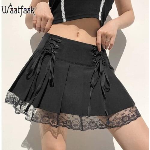 Женские плиссированные юбки Waatfaak China At AliExpress