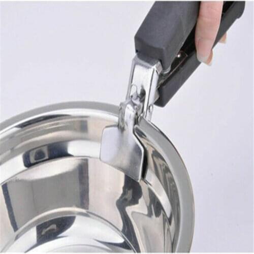 1Pc Kitchen Gadgets Universal Stainless Steel Clip Bowl To Take Anti-Scald Chuck Plate Holder Clip Taken Disk