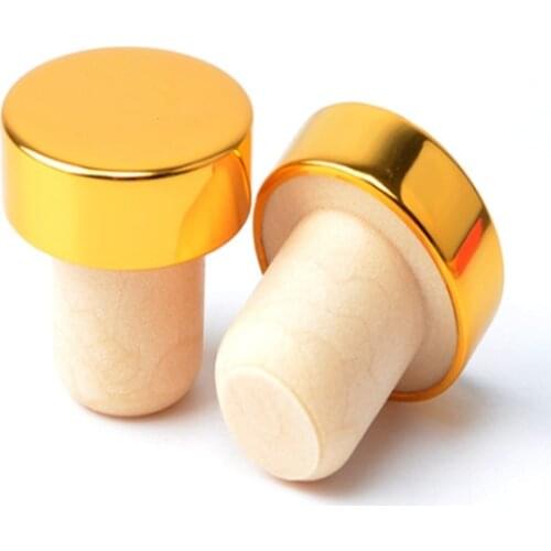 100pcs/lot Polymer T shape Wine Stopper Plug Cork Bottle Stopper Red Wine Cork Bottle Plug Bar Tool Sealing Cap Corks
