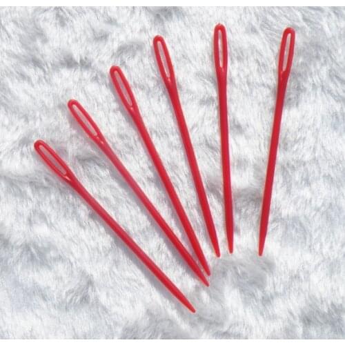 6 pcs / lot big eye Needles blunt plastic 7cm long large hole NOT sharp sewing kniting embroidery Tool hand DIY needlework plus