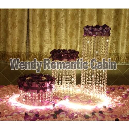 3pcs Wedding decoration-Wedding Centerpiece - Party Crystal Cake Stand - Wedding Cake cupcake display