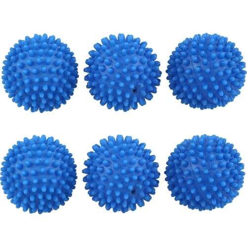 6 x Blue Reusable Dryer Balls Fabric Softener Ball
