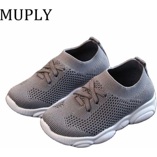 Childrens Shoes Casual Girls and Boys Shoes Fashion Lightweight Wear-resisting Stretch Breathable Mesh Sports Running Shoes