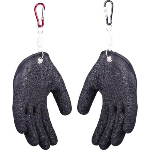 Deep Sea Boat Fishing Cut Proof Accessories Non-slip Anti-stab-proof Safety Fish Catching Emulsion Gloves Magnetic Ring Hook