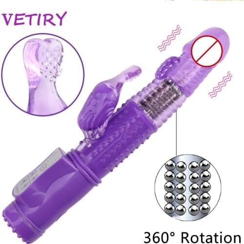 G Spot Dildo Rabbit Vibrator Sex toys Double Vibrator Clitoris Stimulator Vagina Pussy Massager 10 Speeds Toys for Women