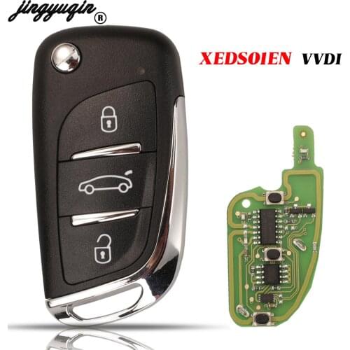 Jingyuqin 3 Buttons XEDS01EN Universal Flip Remote Control Car Key For Xhorse VVDI/VVDI 2 Fob Chaomo