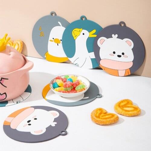 Cartoon PVC Insulation Pad Anti-skid Tea Cup Milk Mug Coffee Coaster Heat Resistant Kitchen Dining Table Mat Pot Holder Placemat