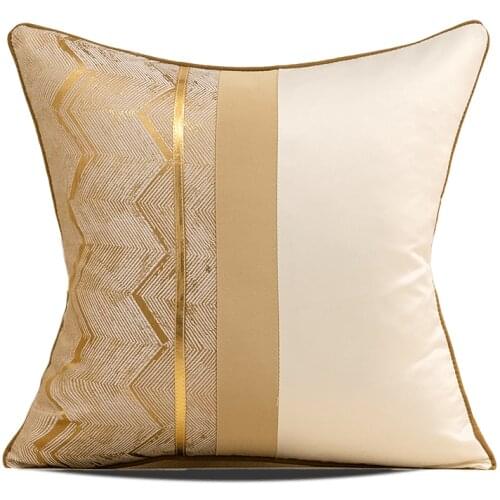 New Chinese Modern Simple Double Geometric Design Sofa Pillow Covers Living Room Bedside Cushion Big Pillow Covers