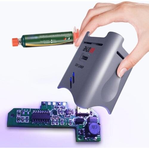 Newest AiXun Battery UV Mobile Repair Curing Lamp For BGA Motherboard LCD Green Oil Curing Lamp UV Glue Optical Glue CuringTool