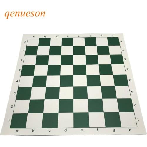 New High Quality Chessboard Set 51cm* 51cm Green PVC Material Chess Game Accessories Portable Soft Standard Board Games qenueson