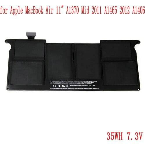 NEW Laptop Battery For Apple MacBook Air 11" A1370 Mid 2011 A1465 2012 A1406 7.3V 4800mAh batteries
