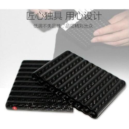 New Carbon Fiber Travel Cigarette Box Shell Case Holder 10 cigarettes For Mens