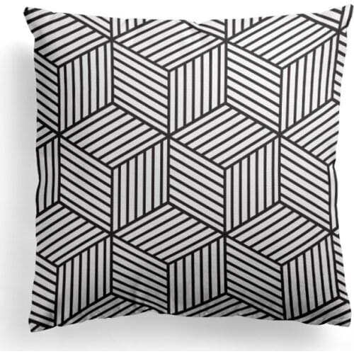 Wholesale new design geometric pattern hand printed cushion covers for relaxation