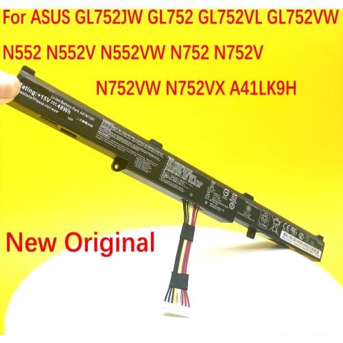 Original A41N1501 Laptop Battery For ASUS GL752JW GL752 GL752VL GL752VW N552 N552V N552VW N752 N752V N752VW 3100mAh 15V 48W