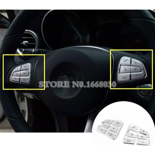Interior Steering Wheel Button Trim Cover 12pcs For Benz CLA C117 X117 W117 2015-2018 Car accesories interior Car decoration