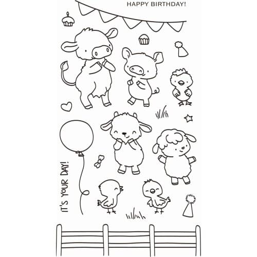 Small animal transparent Clear Silicone Stamp/Seal for DIY scrapbooking/photo album Decorative clear stamp sheets B0624