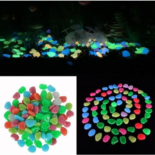 25/50/100pcs Glow in the Dark Garden Pebbles Glow Stones Walkways Garden Path Yard Decor Luminous Stones Christmas home decor