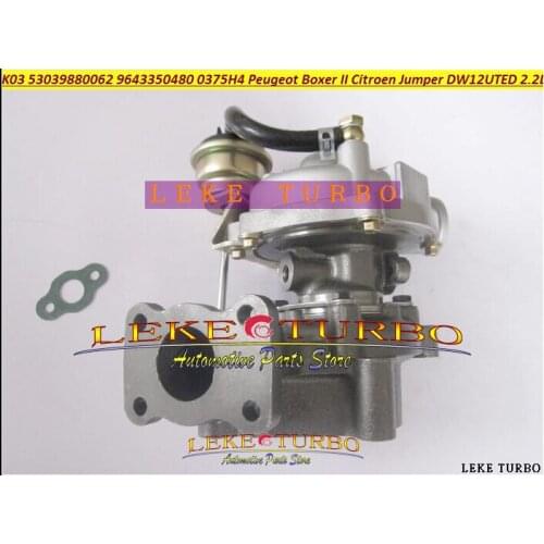 K03 62 53039880062 53039700062 0375H3 0375H4 Turbo Turbocharger For Peugeot Commercial Boxer Citroen Jumper 01-10 DW12UTED 2.2L