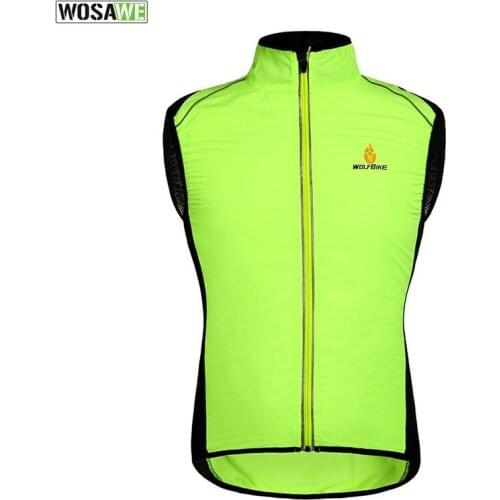 5 Colors Men Women Cycling Vest Reflective Windproof Breathable MTB Cycle Bike Bicycle Wind Vest Ultralight Running Fishing Vest