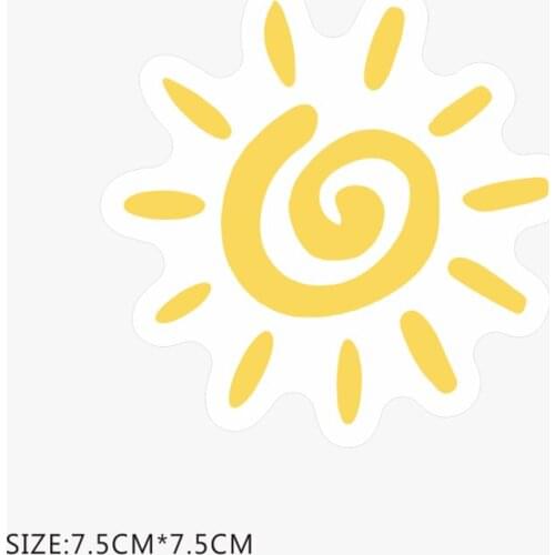 PVC Waterproof Decals Cartoon Sun Computer Stickers No trace glue Decoration Label for Luggage,Laptop, Suitcase 7.5*7.5cm
