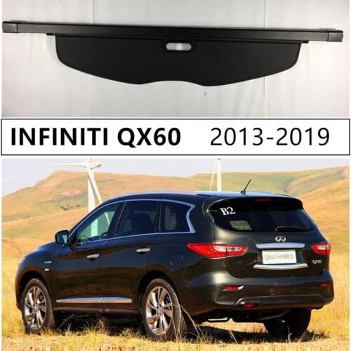 Rear Trunk Cargo Cover For INFINITI QX60 2013 2014 2015 2016 2017 2018 2019 20 High Qualit Car Security Shield Accessories Black