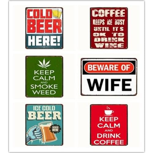 Tin Sign Vintage Metal Poster Decorative BAR Metal Plate Plaques Wall Sticker Iron Painting 20*30cm Home Decoration
