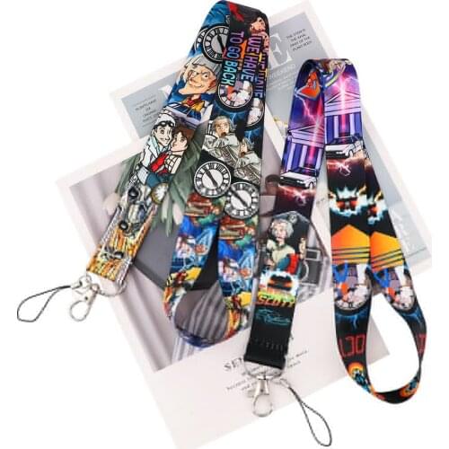 ZF3427 1pcs Movie Back To The Future Figure Lanyard For Keys ID Card Phone Straps USB Badge Holder DIY Hang Rope Lariat Lanyard