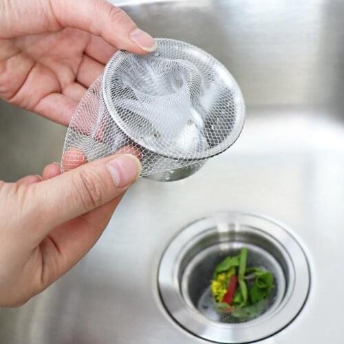 100Pcs/set Sink Basin Drain Fine Strainer Net Residue Holder Net Bag Clean Sediment Metal Strainer Cover Kitchen accessories
