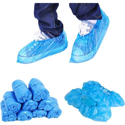 100pcs Home Office Dust-proof, Anti-skid, Waterproof Boot Cover Disposable Plastic Shoe Covers Safety Protection of Home Hotel