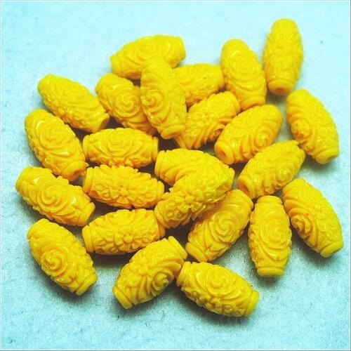 20pcs carving beads clay material rice shape match beads for bracelets making accessories size 8x16mm new arrived