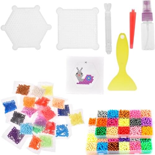 2100 Piecesset Of 5mm Water Drop Spray Aqua Magic Beads Educational 3D Beads Puzzle Childrens Accessories Toys Kid Intensely