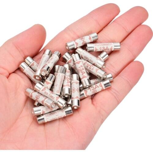 25pcs/set 13A Domestic Fuses Plug Top Household Mains 13 AMP the standard UK Main Plug Fridges Freezers Kettles Cartridge Fuses