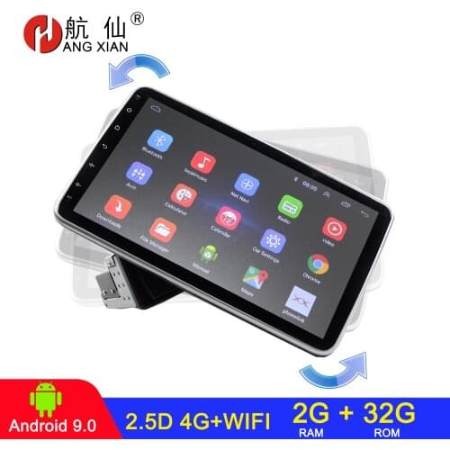 10.1 inch Android 9.1 Car Radio Multimedia Video Player 2+32G 4G/WIFI Car Stereo GPS Navigation 360 Degree Rotation Universal