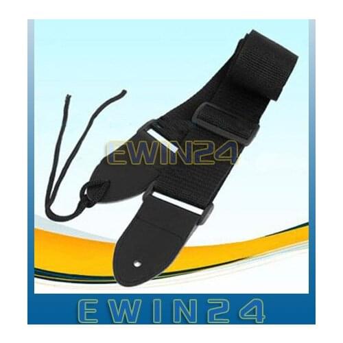 Free shipping Nylon Strap for Acoustic Electric Guitar Bass Black 100% New High quality 200pcs/lots